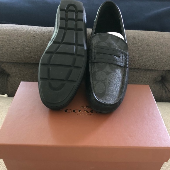 Men Black Coach Mott Penny Sig Size 8 - Picture 1 of 7